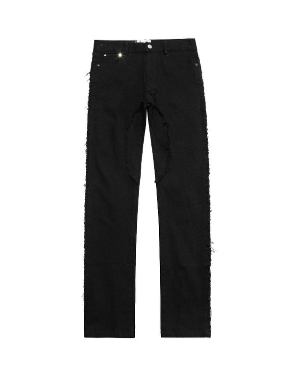 Zip Hem Straight Leg Jeans