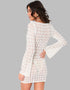 Crochet Tie-Front Cut-Out Mini Dress