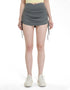Ruched Drawstring Skort