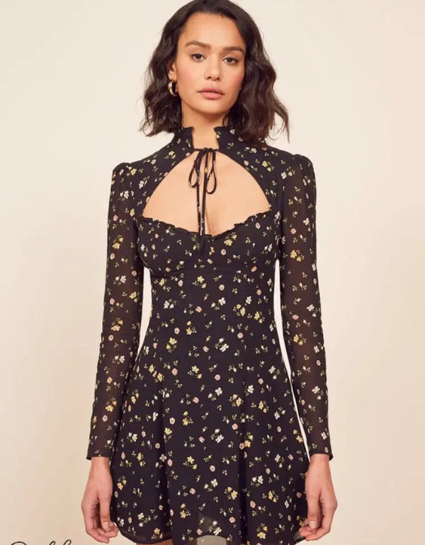 Bloomed Grace Hollow Maxi – Dalbina Luxe Black / L Club Wear