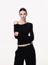 Asymmetric Neck Slim Top