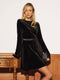 Black Long Sleeve Mini Dress