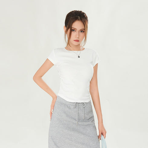 Waist-Slimming Casual Cotton Top