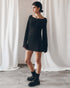 Backless Hollow Long Sleeve Mini Dress
