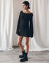 Backless Hollow Long Sleeve Mini Dress