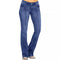 Women's Low Waist Flared Denim Pants