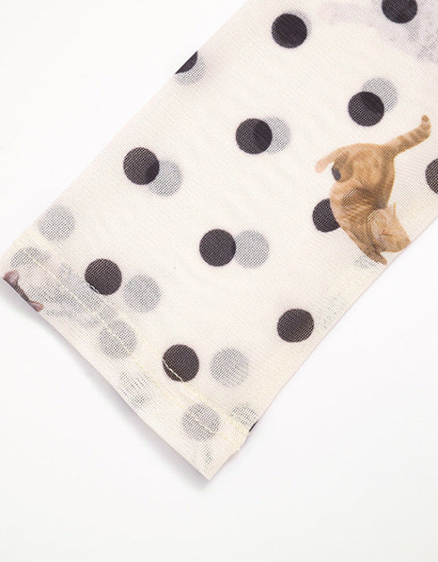 Printed Cropped Long Sleeve Top