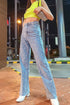 Sky Star Water Diamond Wide Leg Jeans Heavy Industry Hot Drill