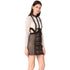 Black Lace Stitching Mini Dress