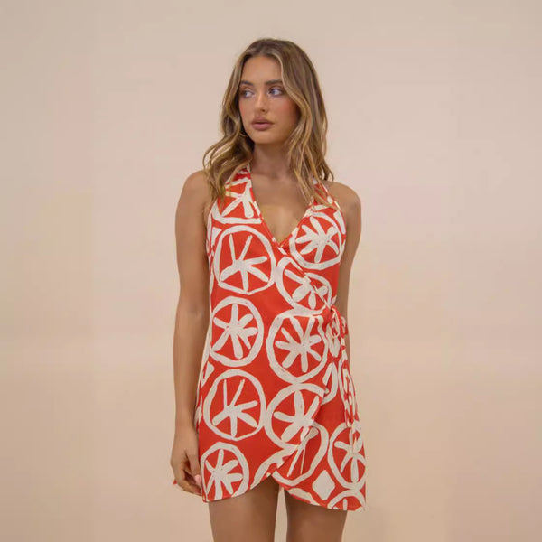 Women's Fashion Sexy Halter Backless Dress