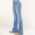 Women's Low Waist Flared Denim Pants