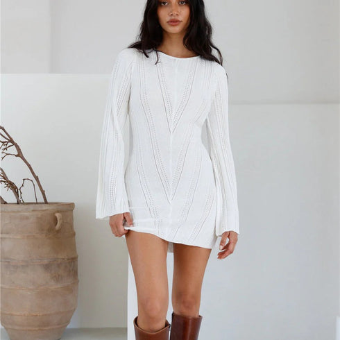 Soulful Nights Long Sleeve Mini Dress