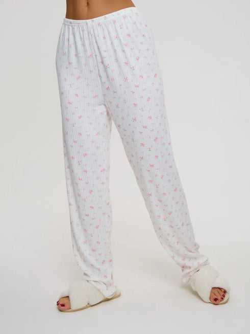 Printed Floral Short-sleeve Pajama Set