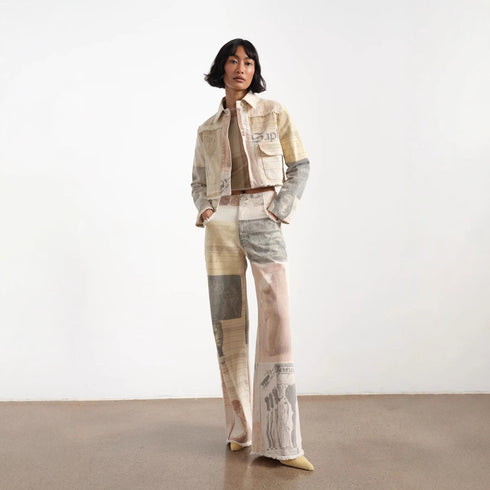 Waist Straight Denim Jeans