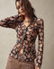 Floral Sheer Long Sleeve Top