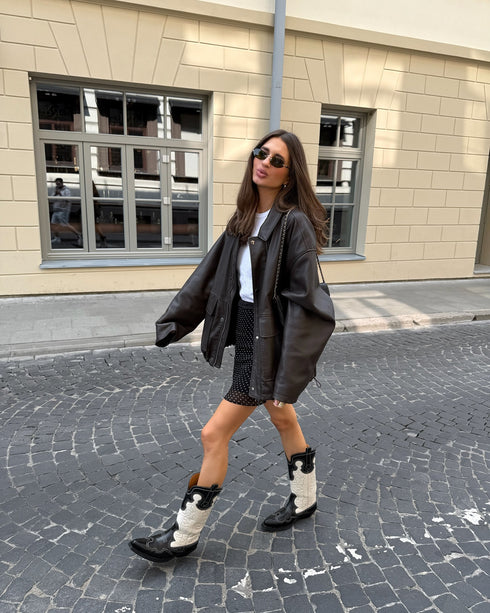 Polka Dot Slim-fit Mini Skirt