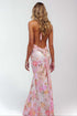 Women's Backless Slim Fit Printed Halter Dress