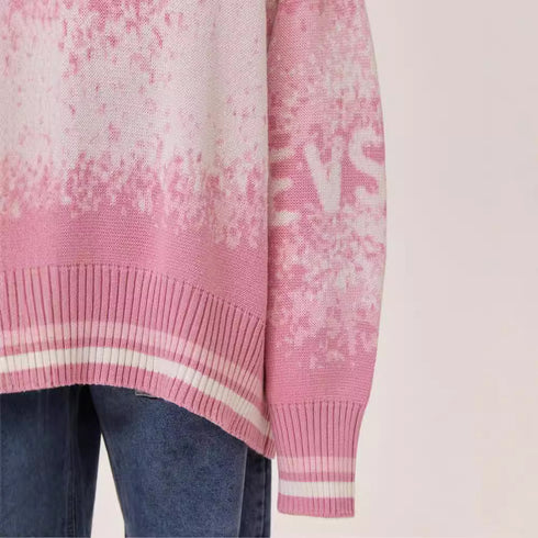 Contrast Woolen Knit Top