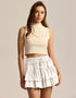 High-Waisted Tiered Mini Skirt
