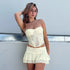 Double-Layer Lace Mini Skirt Set