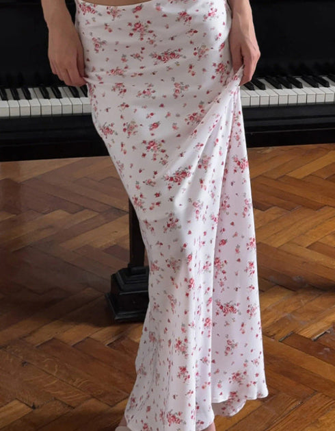 Floral Print Maxi Skirt