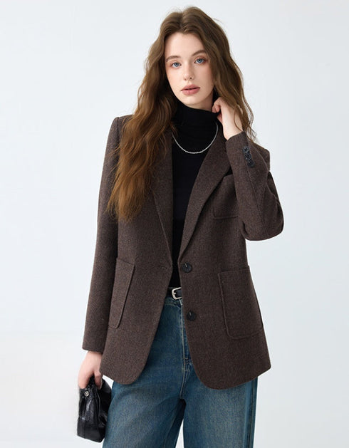Classic Wool Blend Blazer