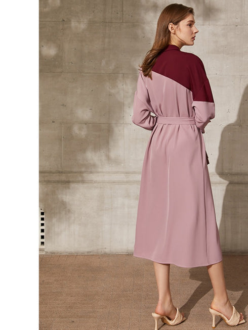 Contrast Color Commuter Dress