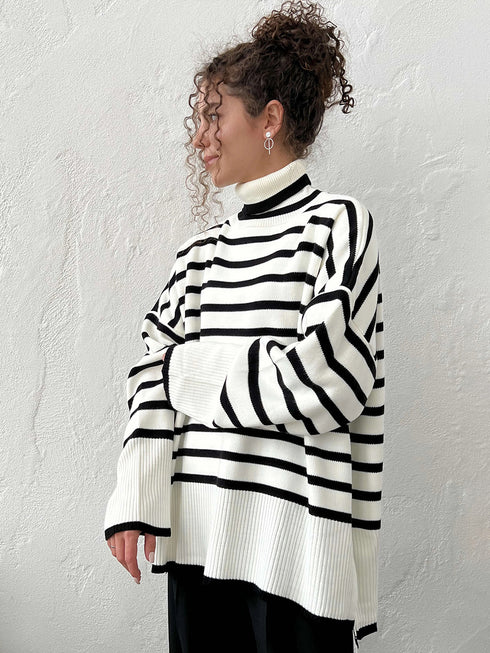 Fur Collar Knit Sweater