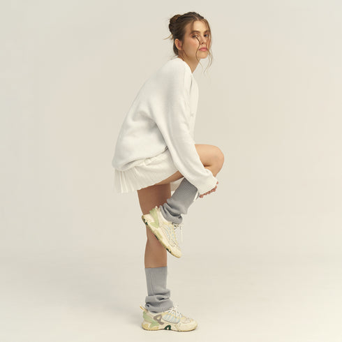 Letter Print Cozy Knit Sweater