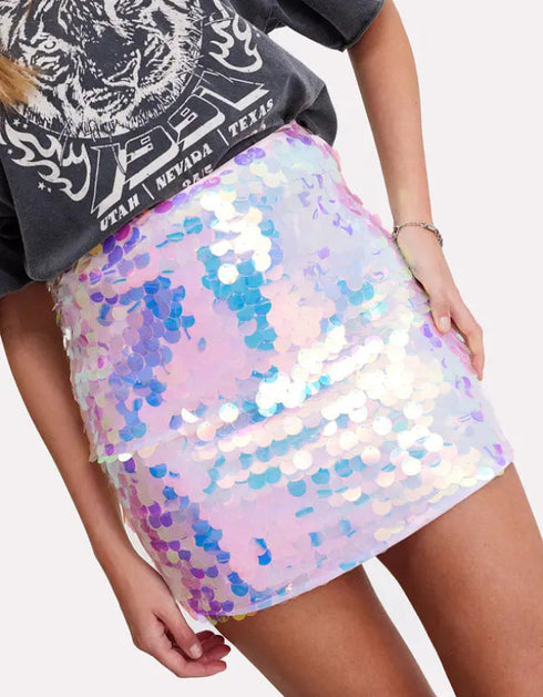 Sequin Mini Skirt