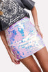 Sequin Party Skirt in Rainbow Colors