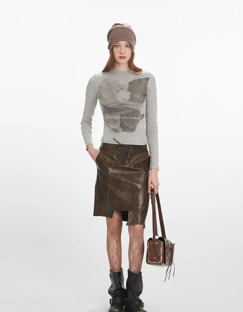 Little Bear American Retro Shoulder Sleeve Design