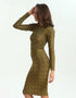 Molten Gold Bodycon – Dalbina After Dark Bodycon Dress