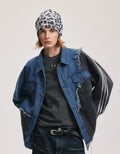 Patchwork workwear denim jacket