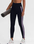 Side Striped Fitness Trousers High Waist Hip Lift Pink Stripes / L