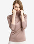 Silk High Neck Bottoming Shirt Women’s Pullover Long Sleeve T-shirt Light brown / 3XL T-shirt