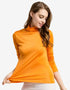 Silk High Neck Bottoming Shirt Women’s Pullover Long Sleeve T-shirt Orange / 3XL T-shirt