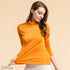 Silk High Neck Bottoming Shirt Women’s Pullover Long Sleeve T-shirt Orange / 3XL T-shirt