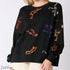 Women’s Halloween Skull Sequined Sweater Loose Black Skull Man / L