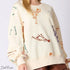 Women’s Halloween Skull Sequined Sweater Loose Milky White Skull Man / L