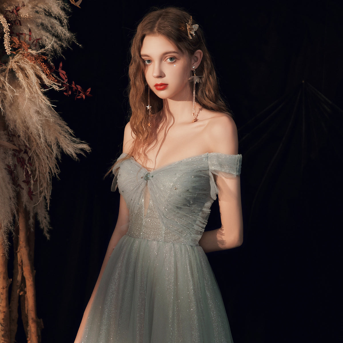 Blush Aura – Dalbina Bridesmaid Tulle Dress