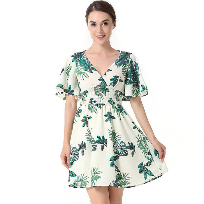 Palm Kissed Mini Dress – Island Glow Drop