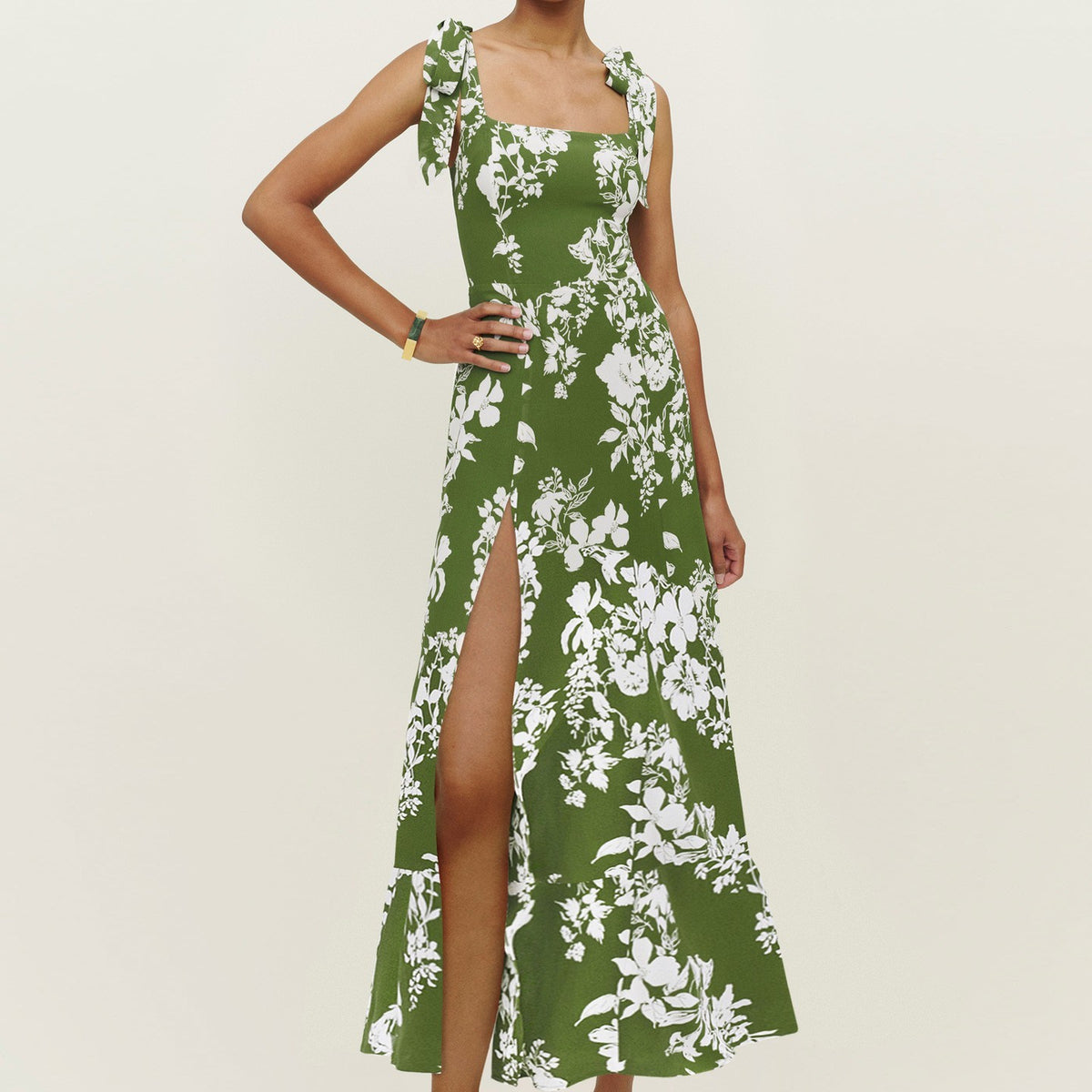 Summer Bloom Floral Halter Dress