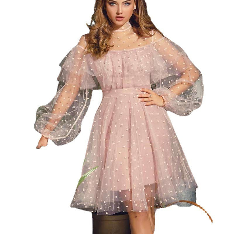 Fairy Bloom Evening Dress – Soft Mesh Elegance