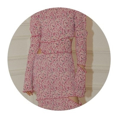Autumn Grace Asymmetrical Flared Sleeve Dress