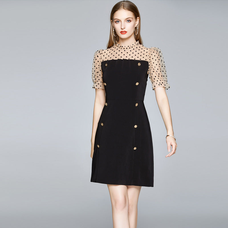 Elegant Polka Dot Bodycon Dress