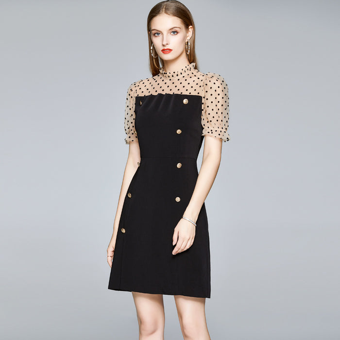 Elegant Polka Dot Bodycon Dress