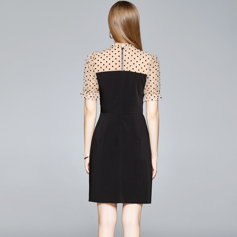 Elegant Polka Dot Bodycon Dress