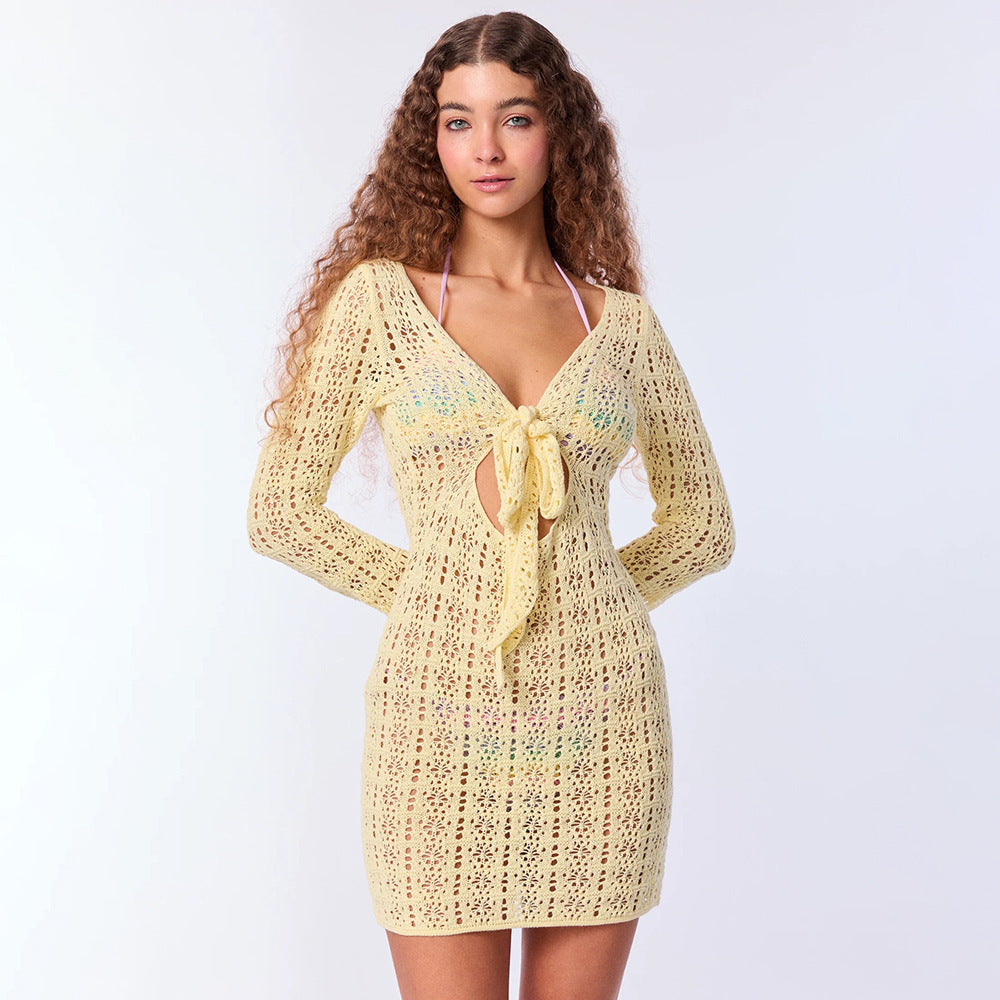 Crochet Chic Mini Dress – Hot Girl Style