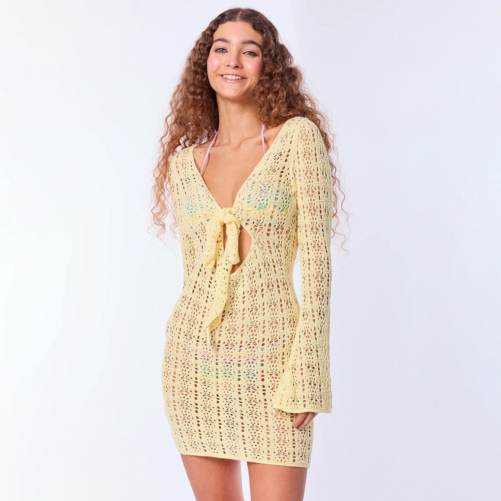 Crochet Chic Mini Dress – Hot Girl Style